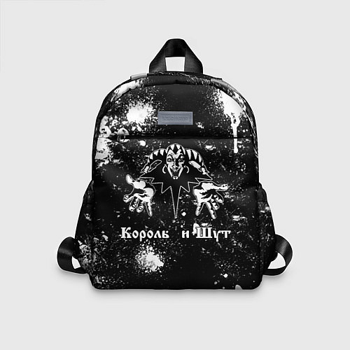 Детский рюкзак Король и шут - черно-белый / 3D-принт – фото 1