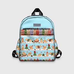Детский рюкзак Капибара с семьей на прогулке, цвет: 3D-принт
