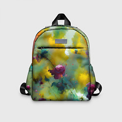 Детский рюкзак Абстрактные розы в пятнах краски, цвет: 3D-принт