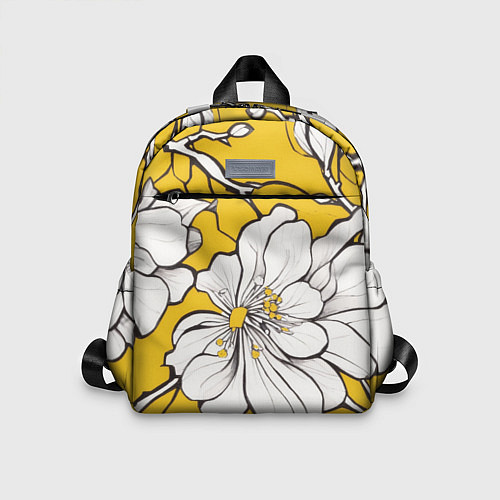 Детский рюкзак Японский паттерн цветов / 3D-принт – фото 1