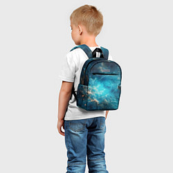 Детский рюкзак Голубая небула, цвет: 3D-принт — фото 2