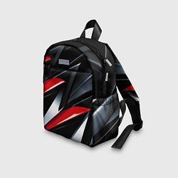 Детский рюкзак Red black abstract, цвет: 3D-принт — фото 2