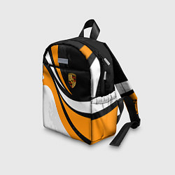 Детский рюкзак Porsche - Оранжевая абстракция, цвет: 3D-принт — фото 2