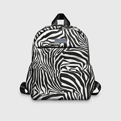 Детский рюкзак Шкура зебры черно - белая графика, цвет: 3D-принт