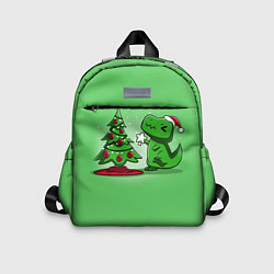 Детский рюкзак Новогодняя проблема тираннозавра рекса, цвет: 3D-принт