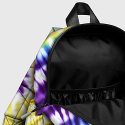 Детский рюкзак Тай дай наутилус в сиреневом, голубом и желтом цве, цвет: 3D-принт — фото 2