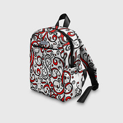 Детский рюкзак Красный кружевной узор, цвет: 3D-принт — фото 2