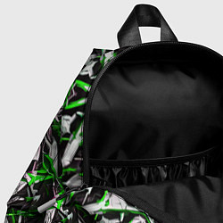 Детский рюкзак Зелёная кибернетическая броня, цвет: 3D-принт — фото 2