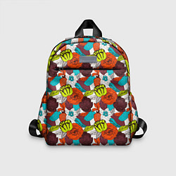 Детский рюкзак Цветочное разноцветье, цвет: 3D-принт