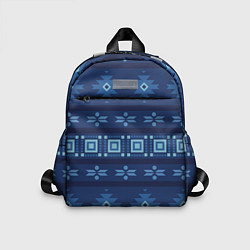 Детский рюкзак Blue tribal geometric, цвет: 3D-принт