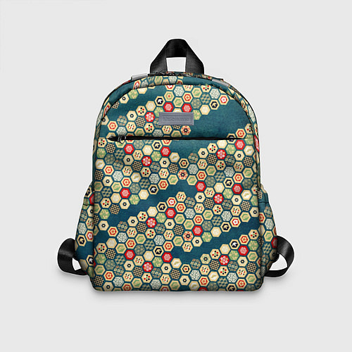 Детский рюкзак Традиционный японский узор: черепаховый панцирь-со / 3D-принт – фото 1