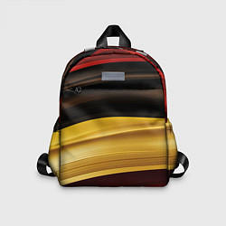 Детский рюкзак Черный красный желтый цвет абстракции
