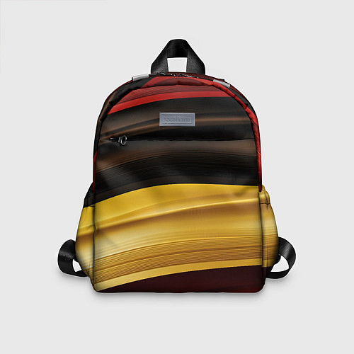 Детский рюкзак Черный красный желтый цвет абстракции / 3D-принт – фото 1
