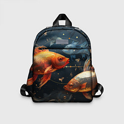 Детский рюкзак Рыбки на темном фоне, цвет: 3D-принт