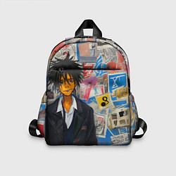 Детский рюкзак Аниме пацан на фоне стены, цвет: 3D-принт