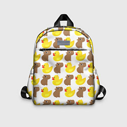 Детский рюкзак Капибара с желтой уткой