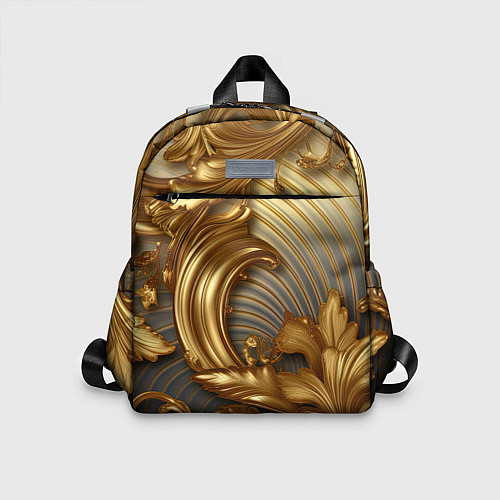 Детский рюкзак Золотая текстура и абстракции / 3D-принт – фото 1