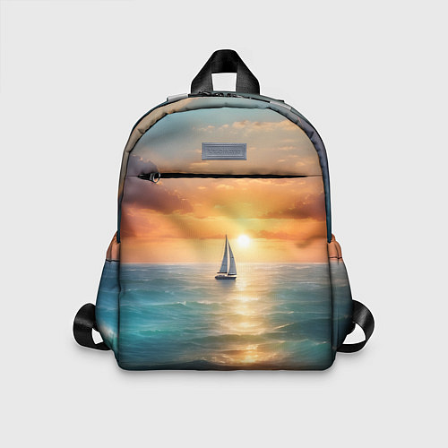 Детский рюкзак Яхта на закате солнца / 3D-принт – фото 1