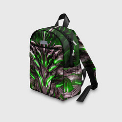 Детский рюкзак Зелёная кибер броня, цвет: 3D-принт — фото 2