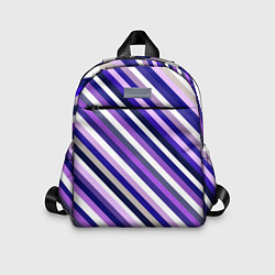 Детский рюкзак Полосы фиолетовые диагональ, цвет: 3D-принт