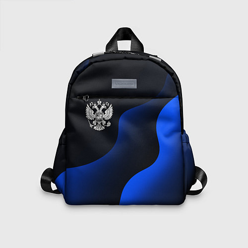 Детский рюкзак Герб РФ - глубокий синий / 3D-принт – фото 1