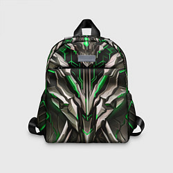 Детский рюкзак Зелёная кибер броня модерн, цвет: 3D-принт
