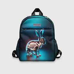 Детский рюкзак Прозрачный стеклянный кролик, цвет: 3D-принт