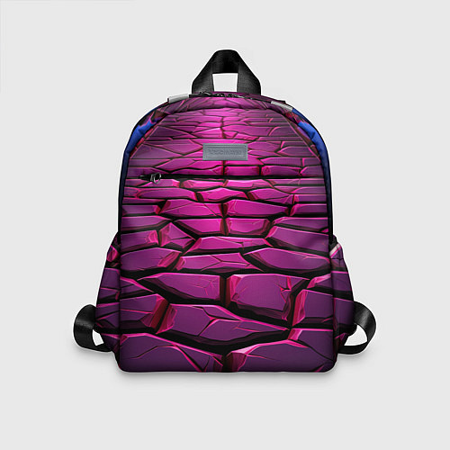 Детский рюкзак Фиолетовая абстрактная плитка / 3D-принт – фото 1