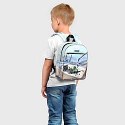 Детский рюкзак Капли и портрет тушью, цвет: 3D-принт — фото 2