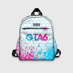 Детский рюкзак GTA6 neon gradient style посередине
