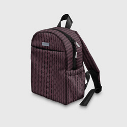 Детский рюкзак Чёрный узор на тёмно-красном, цвет: 3D-принт — фото 2