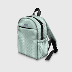 Детский рюкзак Белый узор на бледно-зелёном, цвет: 3D-принт — фото 2