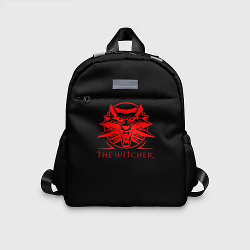 Детский рюкзак Ведьмак красное лого / 3D-принт – фото 1