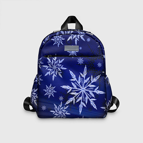 Детский рюкзак Зима и снежинки / 3D-принт – фото 1