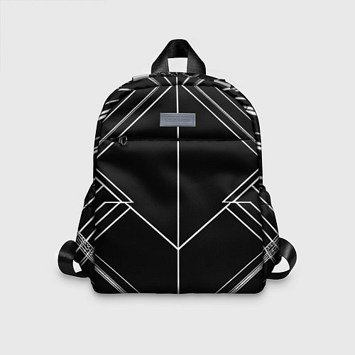 Детский рюкзак Полосы на чёрном фоне / 3D-принт – фото 1