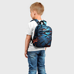 Детский рюкзак Синие битые плитки, цвет: 3D-принт — фото 2