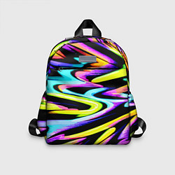 Детский рюкзак Экспрессивная неоновая абстракция, цвет: 3D-принт