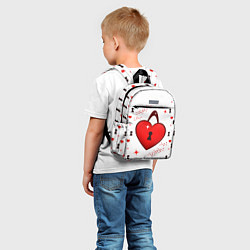 Детский рюкзак Сердечный замочек, цвет: 3D-принт — фото 2