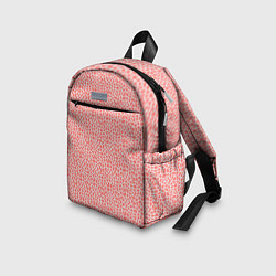 Детский рюкзак Оранжево-розовый светлый пятнистый паттерн, цвет: 3D-принт — фото 2