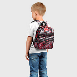 Детский рюкзак Кровавый красный металл, цвет: 3D-принт — фото 2