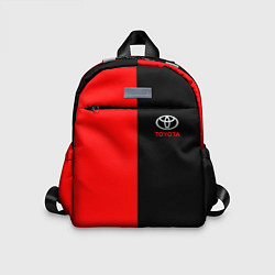 Детский рюкзак Toyota car красно чёрный, цвет: 3D-принт