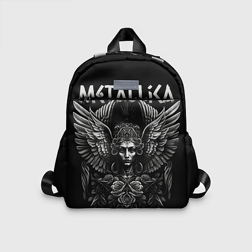 Детский рюкзак Металлика на фоне ангела / 3D-принт – фото 1