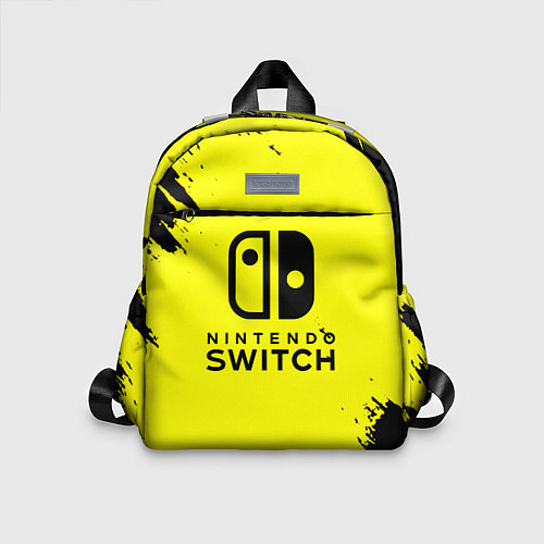 Детский рюкзак Nintendo switch краски на жёлтом / 3D-принт – фото 1