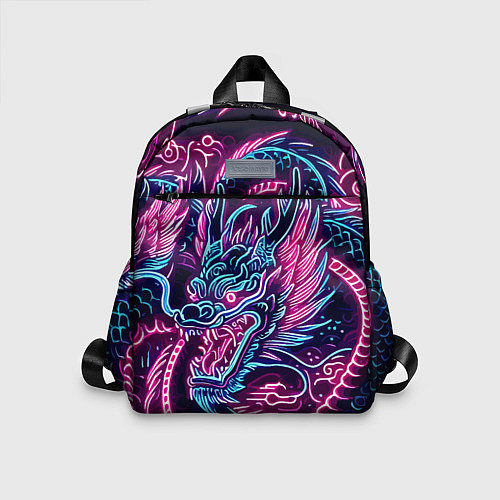 Детский рюкзак Neon Japanese dragon - irezumi / 3D-принт – фото 1