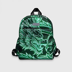 Детский рюкзак Неоновый дракон - ирезуми, цвет: 3D-принт