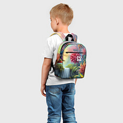 Детский рюкзак Гавайские тропические цветы - алоха, цвет: 3D-принт — фото 2