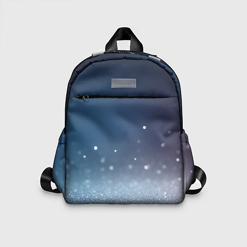 Детский рюкзак Серебристые блёстки на синем фоне - нейросеть / 3D-принт – фото 1