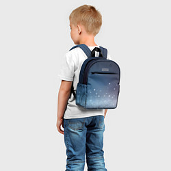 Детский рюкзак Серебристые блёстки на синем фоне - нейросеть, цвет: 3D-принт — фото 2