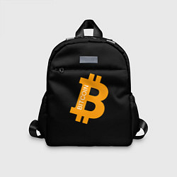 Детский рюкзак Биткоин криптовалюта оранжевое лого