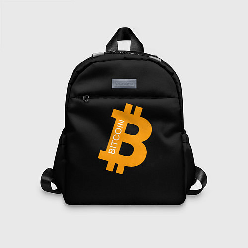 Детский рюкзак Биткоин криптовалюта оранжевое лого / 3D-принт – фото 1
